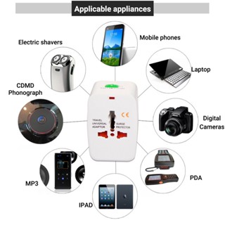 ตัวเชื่อมต่ออะแดปเตอร์สำหรับเดินทางอเนกประสงค์ อะแดปเตอร์เต้าเสียบสากล เครื่องแปลงไฟฟ้า
