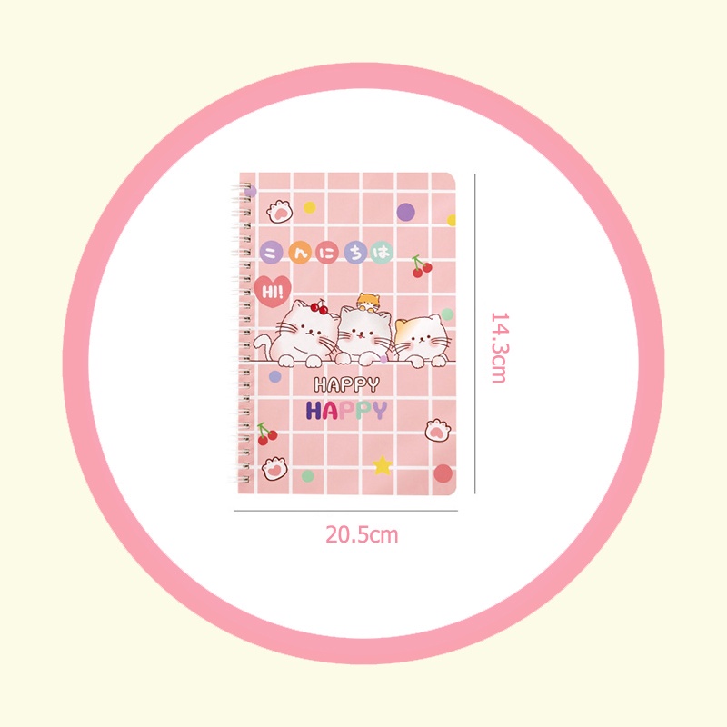 สมุดโน้ตสันห่วง ขนาด A5 เส้นกราฟ มีเส้น สมุดโน้ตบันทึก สมุดเรียน 60 แผ่น - รูปที่ 7