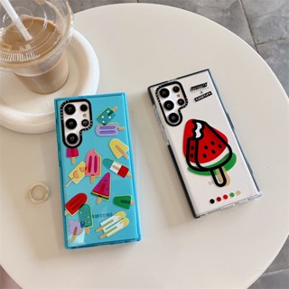 CASETIFY เคสโทรศัพท์มือถือแบบนิ่ม TPU ใส กันกระแทก ลายไอศกรีมฤดูร้อน หลากสี สําหรับ Samsung Galaxy S23 Ultra Plus S22 Plus Ultra S21 Ultra Plus S20 Ultra S20+