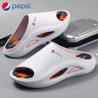 【JsS】Pepsi / Pepsi Mens Flip Flops ฤดูร้อนสวมใส่กีฬาหนาแต่เพียงผู้เดียวลื่นชายหาดคู่รองเท้าแตะ