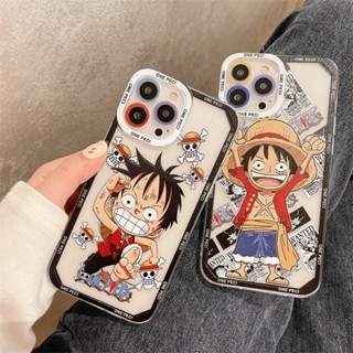 เคสโทรศัพท์มือถือ ลายการ์ตูนลูฟี่ One Piece สําหรับ iPhone13 14promax12 11 13mini xr 7 8plus