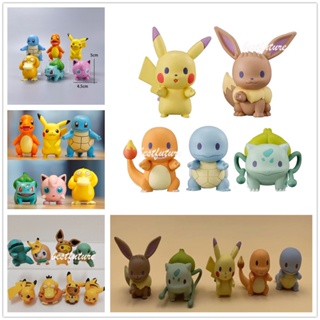 โมเดลฟิกเกอร์ Pokemon Charmander Cleffa Pikachu Bulbasaur Squirtle Psyduck ของเล่นสําหรับเด็ก