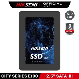 [NEWSEP23 ลด20%] HIKSEMI CITY SERIES SSD E100 512GB 3D NAND SATA III UP TO READ 550MB/s WRITE 480MB/s WARRANTY 3 YEARS