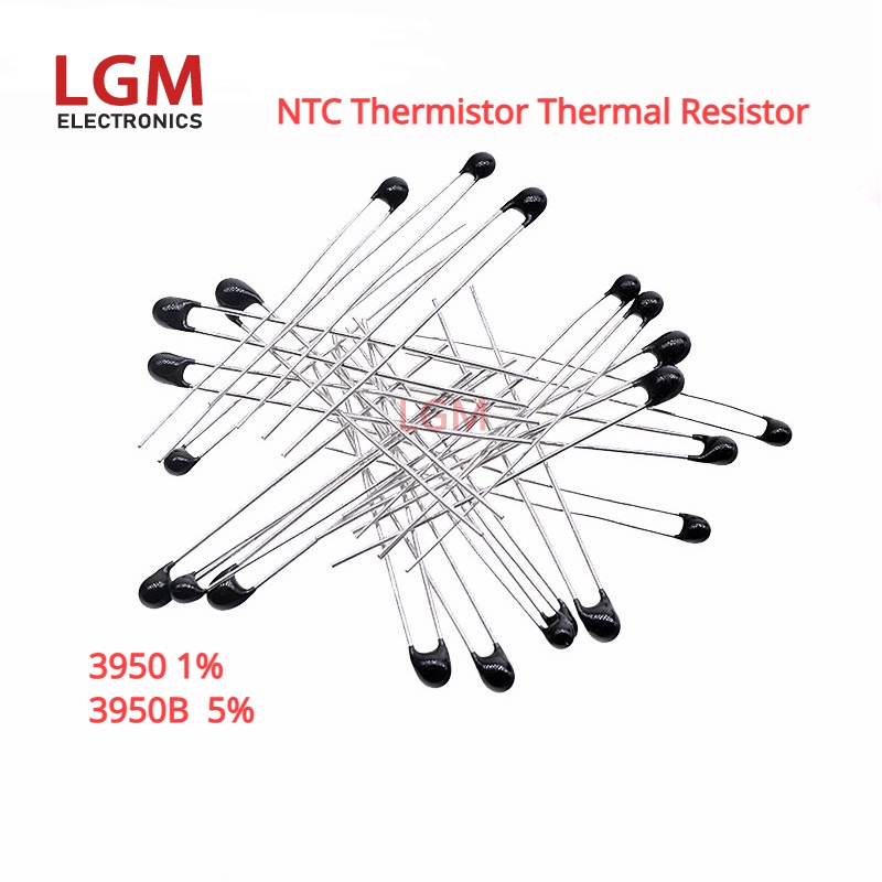 10 ชิ้น NTC 3950 MF52 1% เทอร์มิสเตอร์ตัวต้านทานความร้อน 1K 2K 3K 4.7K 5K 10K 20K 47K 50K 100K 5% 3950B 1/2/3/4.7/K Ohm R