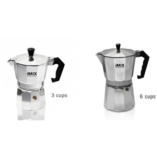 เครื่องใช้ไฟฟ้าขนาดเล็ก หม้อต้มกาแฟสดมอคค่าพอท (MOKA POT) imix อลูมิเนียม