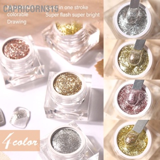 Capricorn315 Platinum Glitter Nail Gel 4 สีเจลทาเล็บทองคำขาวที่มีความหนาแน่นสูงสำหรับร้านเสริมสวยทำเล็บ