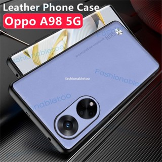 เคสโทรศัพท์หนัง PU นิ่ม TPU กันกระแทก ปิดด้านหลัง สําหรับ Oppo A98 A78 A17 K A17K A 98 A 78 A 17K 5G 2023