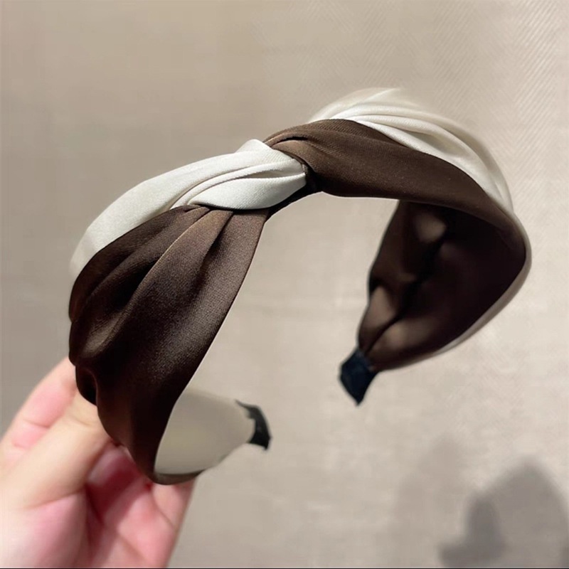 ที่คาดผม หนังไขว้ กว้าง เข้ากับทุกการแต่งกาย สไตล์ฝรั่งเศส เรโทร เครื่องประดับ สําหรับผู้หญิง - รูปที่ 7