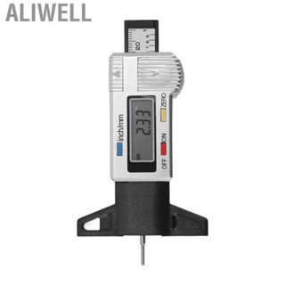 Aliwell Digital Tire Tread Depth Gauge ABS LCD High Hardness Tire Depth Gauge Metal