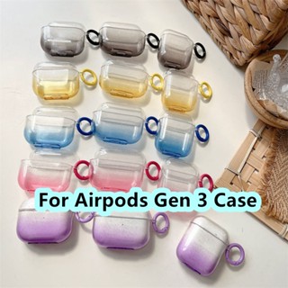 【จัดส่งด่วน】เคสหูฟัง แบบนิ่ม ไล่โทนสีฟ้า สําหรับ Airpods Gen 3 3