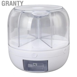 Granty Grains Storage Box  Transparent 6kg Rotatable Rice Dispenser Good Sealing  for Shop