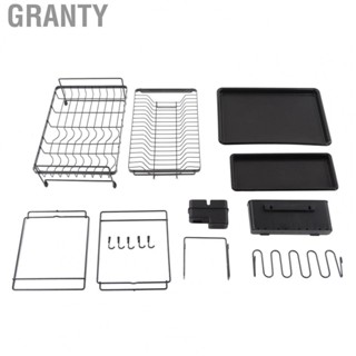 Granty Dish Drying Rack  Drainboard Set 2 Tier Rust Proof Large   for Countertop