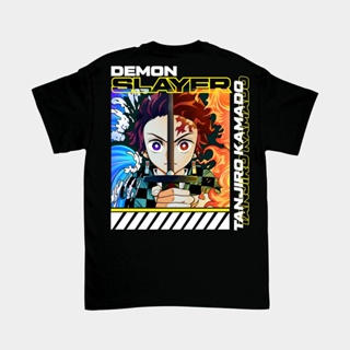 ป่า2023 Multicolor Cotton Combed 30s t Shirt Demon Slayer Kimetsu No Yaiba Tanjiro Design Polyflexs Printing Size Xs / s