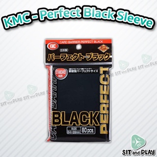 KMC - Card Barrier Perfect Black ซองใส หลังดำ ขนาดพอดี ซองชั้นในสุด (80 ซอง) สำหรับ Pokemon/MTG/Digimon/การ์ดไอดอล ไม...