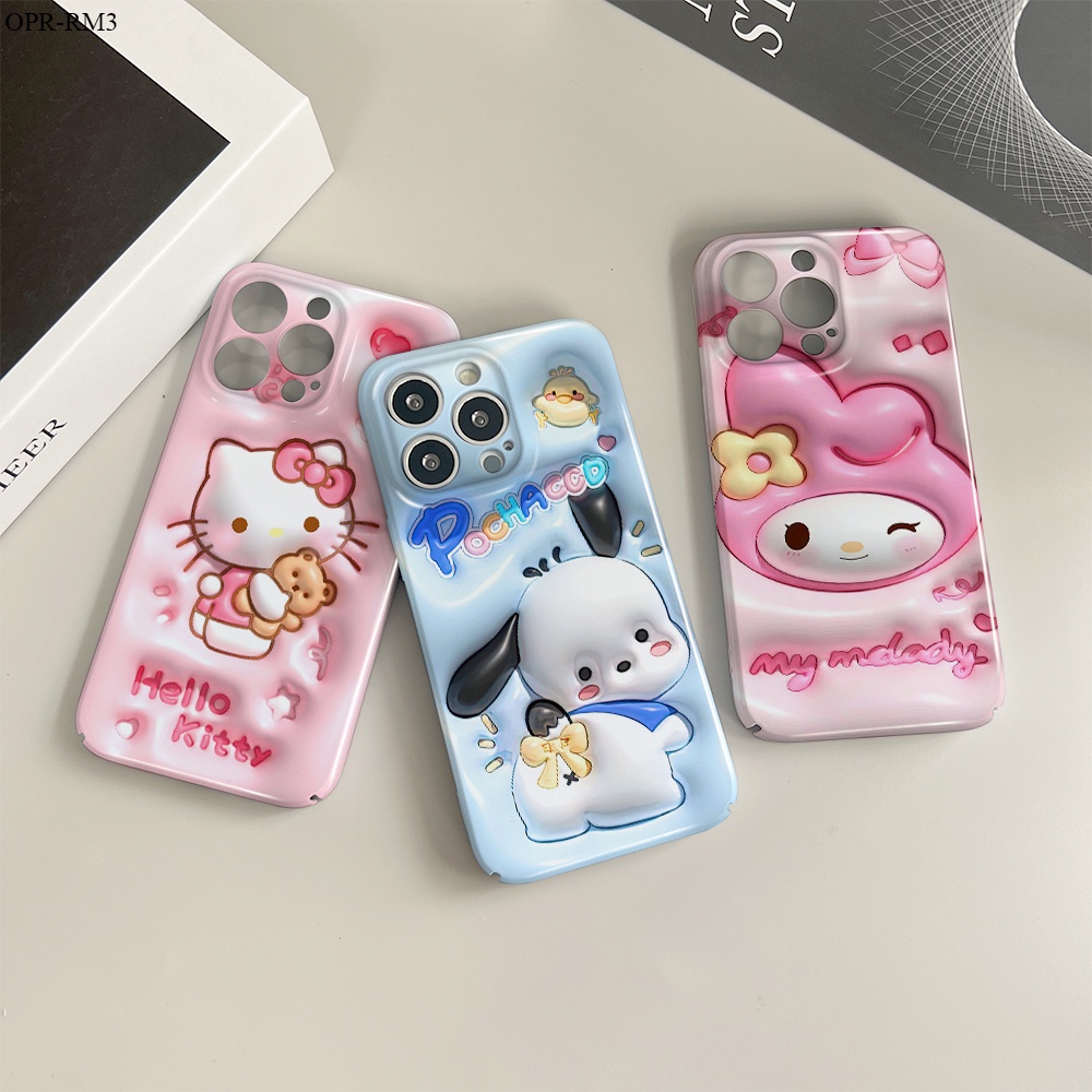 Realme 8 7 7i C17 6 6i 5 5i 5s 3 2 Pro 5G เคสเรียวมี สำหรับ Case Cartoon Kuromi Kitty เคสโทรศัพท์ Hard Phone Cases