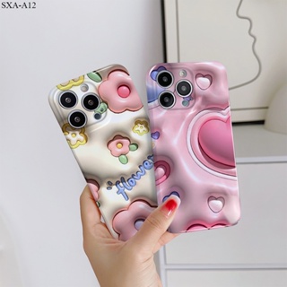 Samsung Galaxy A11 A12 A13 A23 A51 A71 A52 A52S A53 A73 4G 5G เคสซัมซุง สำหรับ Case Cartoon Cute Flowers เคส เคสโทรศัพท์ เคสมือถือ Hard Phone Cases