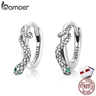 Bamoer sterling 925 silver Snake ear buckle fashion jewellery Gifts For Women SCE1357