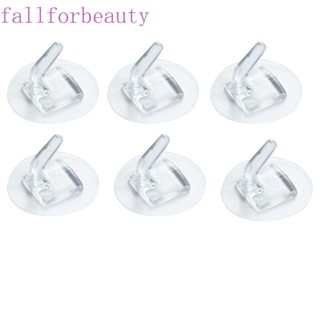 Fallforbeauty ตะขอแขวนประตู พลาสติกใส ไร้รอยต่อ มีกาวในตัว ไม่ต้องเจาะรู