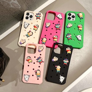 casetify iPhone14 เคสก้นชินจัง สามารถเปลี่ยนตำแหน่งได้ แบบหนา เคสซิลิโคน iPhone กันกระแทก เคส compatible for iPhone14 13 12 11 Pro max xsmax 6 7 8 plus se2020 xr se2023 tify cases เคส 11ล่าสุด เคสไอโฟน11 แบบสี่เหลี่ยม เคสไอโฟน13promax 7พลัส case