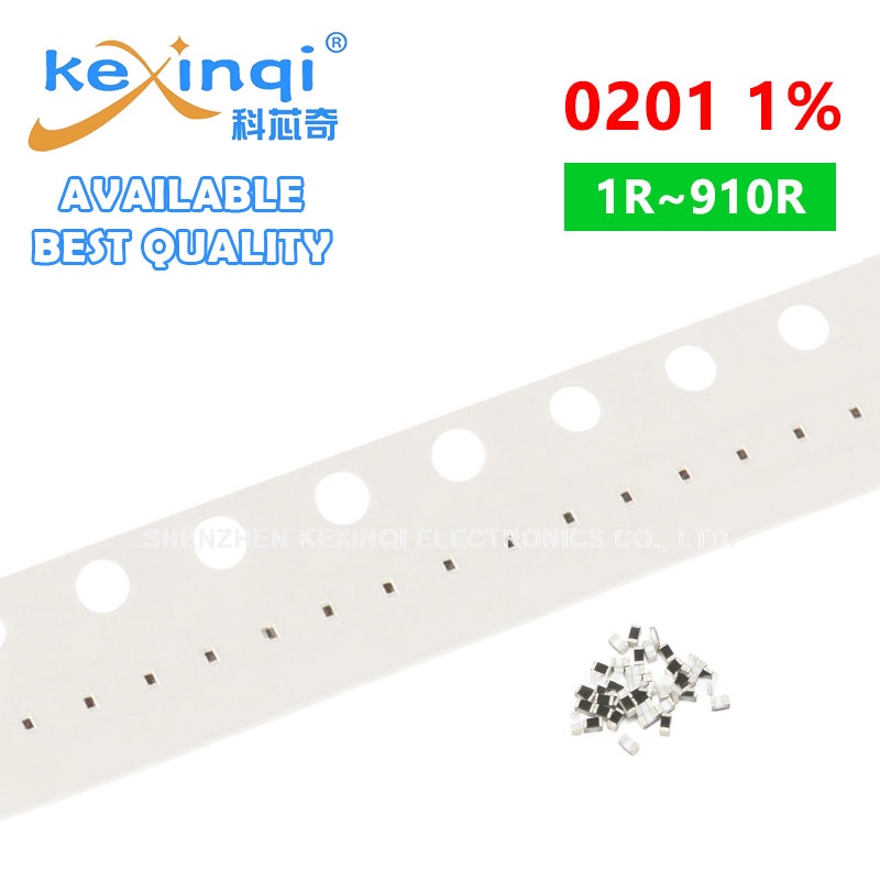 ตัวต้านทาน SMD 0201 1% 1/20W 0R โอห์ม 0.1R~910R 1R 2.2R 4.7R 10R 100R 150R 220R 330R 200 ชิ้น ต่อล็อต