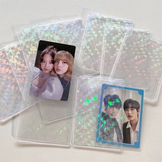 10 ชิ้น / เซต เลเซอร์ ที่ใส่บัตร ใส HD โฟโต้การ์ด เคส พร้อมแฟลช หัวใจ การ์ด ฟิล์ม PVC ตัวโหลดสูงสุด KPOP ไอดอล การ์ด ป้องกัน DIY