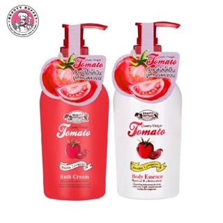 (แพ็คคู่) BEAUTY COTTAGE โลชั่น และ ครีมอาบน้ำมะเขือเทศ COUNTRY DELIGHT TOMATO DOUBLE LYCOPENE BODY ESSENCE &amp; BATH CREAM