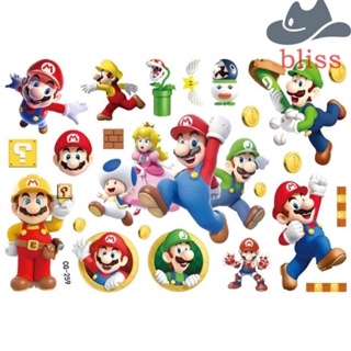 Bliss สติกเกอร์รอยสักชั่วคราว ลายการ์ตูน Super Mario Diy สําหรับตกแต่งร่างกาย