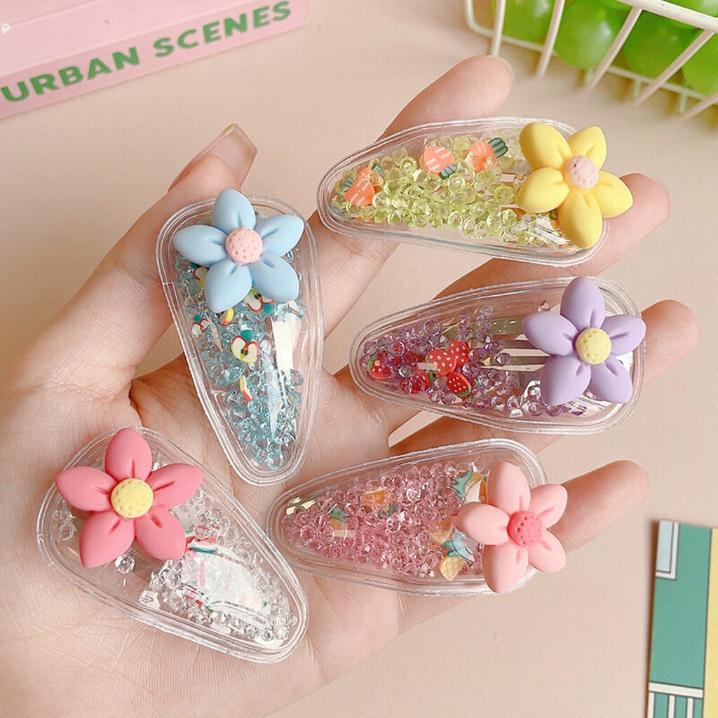 MYPINK 💕กิ๊บติดผม กิ๊บสำหรับเด็ก สีหวาน กิ๊บBB ดอกไม้ การ์ตูน แพ็ก 5 ชิ้น - รูปที่ 2