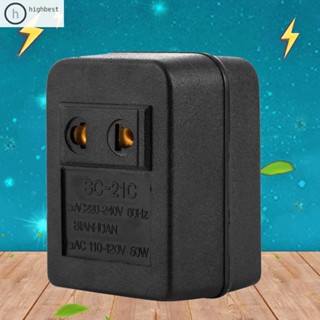 ใหม่ อะแดปเตอร์แปลงแรงดันไฟฟ้า 50W US AC Power 220V to 110V สําหรับเดินทาง