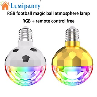 Lumiparty E27 โคมไฟเวทีคริสตัล Rgb สีสันสดใส สําหรับครอบครัว ไนท์คลับ บาร์ ต้อนรับ