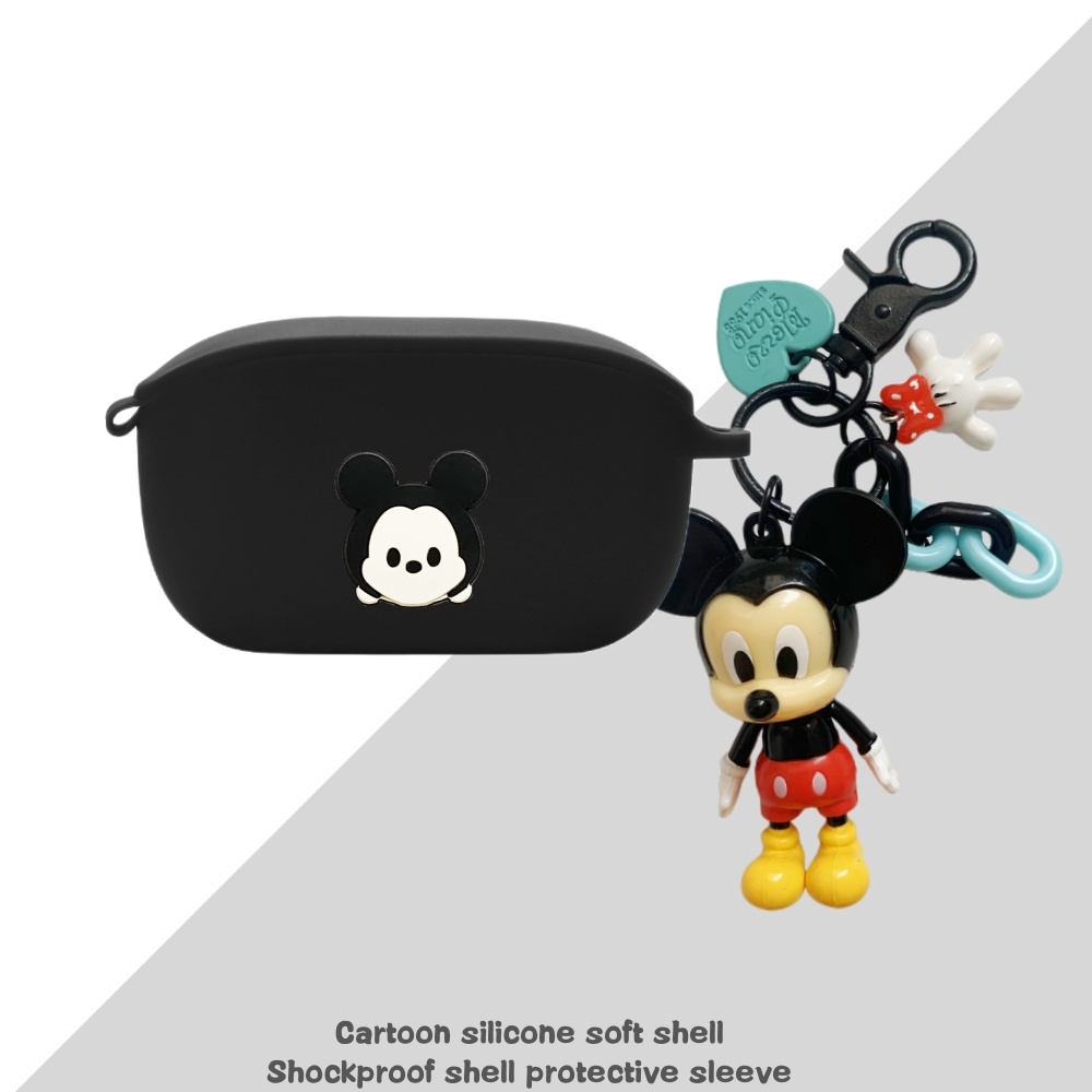 JBL Wave Buds Case Cartoon Mickey Minnie Keychain Pendant JBL Wave100 TWS Silicone Soft Case Shockpr