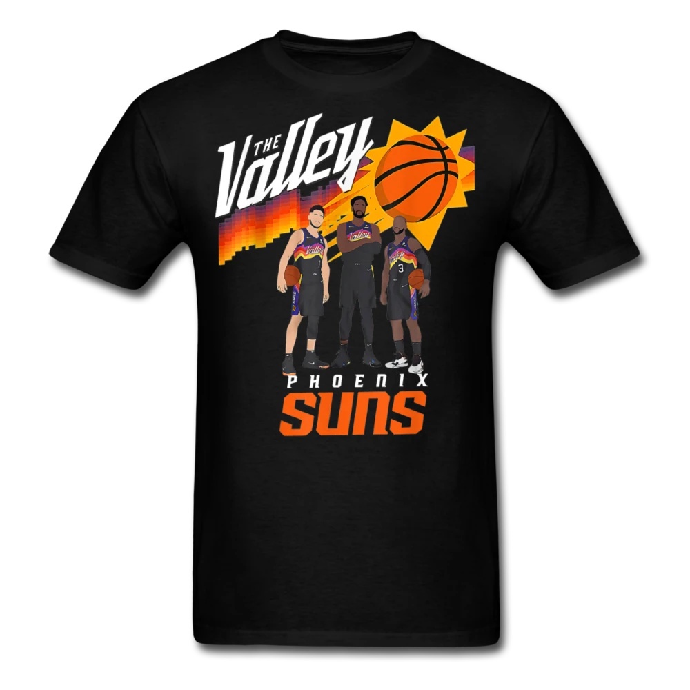 ฤดูร้อน Hip Hop Phoenix Suns The Valley เสื้อ Chris Paul Devin Booker Ayton Cp3 เสื้อยืดบุรุษ 194184