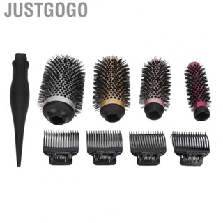 Justgogo Hair Brush Set  Portable Curly Hair Brush Set Beard  for Home