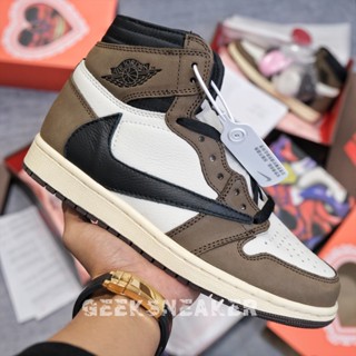 [Geeks Sneakers] Air Jordan 1 High Travis Scott รองเท้าผ้าใบ รุ่น TC