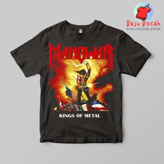 เสื้อยืด พิมพ์ลาย MANOWAR KINGS OF METAL พรีเมี่ยม สําหรับเด็กผู้ชาย และผู้หญิง อายุ 1-9 ปี