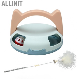 Allinit Automatic Rotating Feather Toy Bite Resistant Slip Interactive  Toys PP with Roller Tracks Ball for