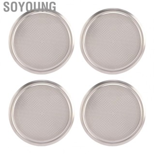 Soyoung Door Speaker Grill Cover  Protector Mesh Speaker Grille Electroplating Color  for Car Modification