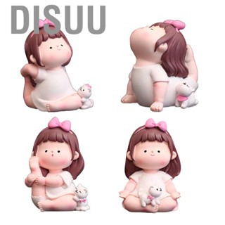 Disuu Sports Girl Figurine  Portable Yoga Girl Figurine Accessory  for Home