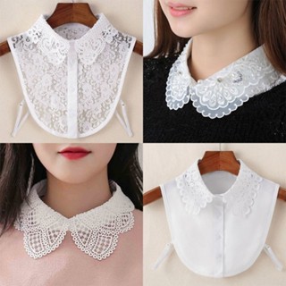 [Decorative Collar] ใหม่ เสื้อเชิ้ตคอปกปลอม แต่งลูกไม้ เข้ากับทุกการแต่งกาย แฟชั่นฤดูใบไม้ผลิ และฤดูใบไม้ร่วง สําหรับผู้หญิง