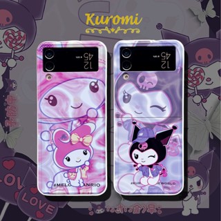 เคสโทรศัพท์มือถือแบบแข็ง กันกระแทก ลายการ์ตูนเมโลดี้ คุโลมิน่ารัก สําหรับ Samsung Galaxy Z Flip 4 5G Z Flip 3