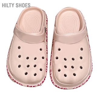  HILTY SHOES ผู้หญิงรองเท้าหลุมรองเท้าแตะนุ่มแต่เพียงผู้เดียวไม่ลื่นป้องกันการชนกันปิดนิ้วเท้าหลุมรองเท้าชายหาด