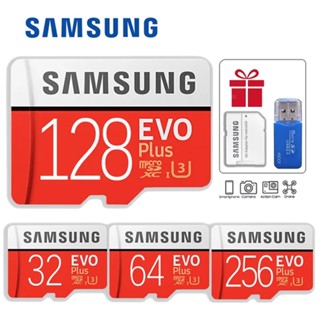 การ์ด Micro SD SAMSUNG Evo Plus 512GB 32GB 64GB ความเร็วสูง ​​​​แฟลชการ์ดหน่วยความจํา 128GB 16GB TF 256GB 8GB สําหรับโทรศัพท์มือถือ แท็บเล็ต กล้อง wifi Micro SDXC Card Class 10