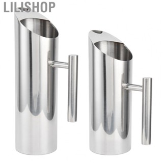 Lilishop Water Pitcher Simple Elegant Stainless Steel Pitcher Large  for Coffee for Water for