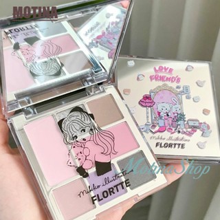 [สินค้าใหม่] Flortte/hualolia MIKKO พาเลทอายแชโดว์ อเนกประสงค์ 7 สี