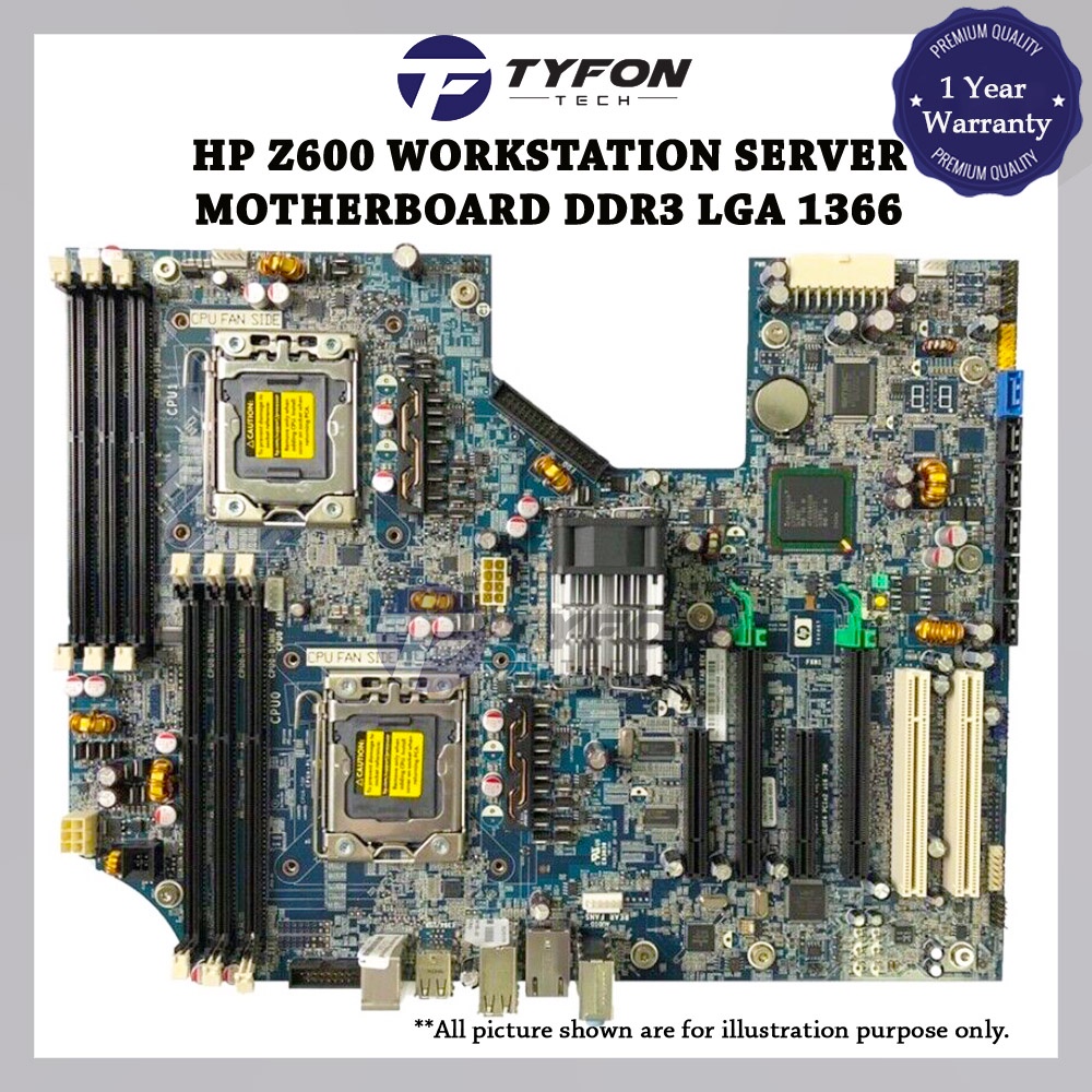เมนบอร์ดเซิร์ฟเวอร์เวิร์กสเตชัน HP Z600 DDR3 LGA 1366 460840-003 591184-001 (ตกแต่งใหม่)