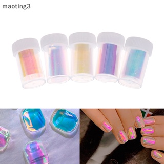 [maoting] สติกเกอร์กระดาษแก้วเลเซอร์ ขนาดใหญ่ สีสันสดใส สําหรับตกแต่งเล็บ [MT]