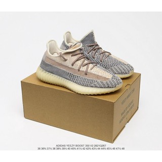 【ฟรีถุงเท้า】รองเท้าผ้าใบ รองเท้าวิ่ง UA Ash Pearl Yeezy Boost 350 v2 สําหรับผู้ชาย ผู้หญิง ไซซ์ 36-48 ส่งฟรี EBMG