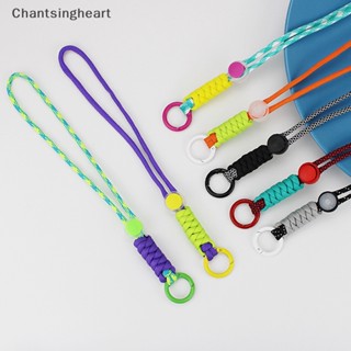 &lt;Chantsingheart&gt; สายคล้องโทรศัพท์มือถือ แบบสั้น ปรับได้ ป้องกันการสูญหาย พร้อมบักเกิลถักสองสี ป้องกันการสูญหาย