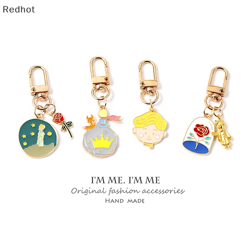 <Redhot> 1 ชิ้น น่ารัก กุหลาบ เด็กผู้ชาย เจ้าชายน้อย จี้พวงกุญแจ สุนัขจิ้งจอกน้อย ดาวเคราะห์ พวงกุญแจ ลดราคา