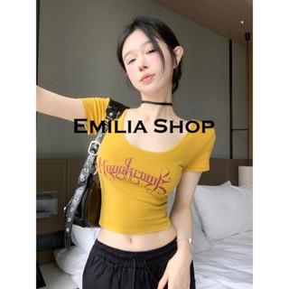 EMILIA SHOP  เสื้อยืด เสื้อครอป เสื้อผ้าแฟชั่นผู้หญิง สไตล์เกาหลี 2023 ใหม่  Unique Trendy คุณภาพสูง ins A29J1NQ 36Z230909